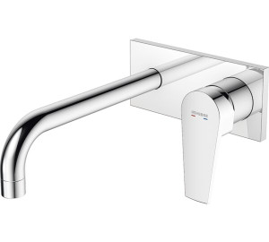 Monomando de lavabo empotrado caño 22 cm Cromado Klip
